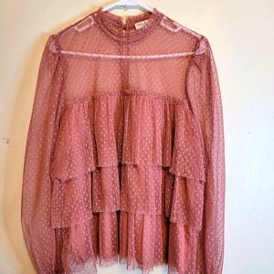 Rose pink women's top